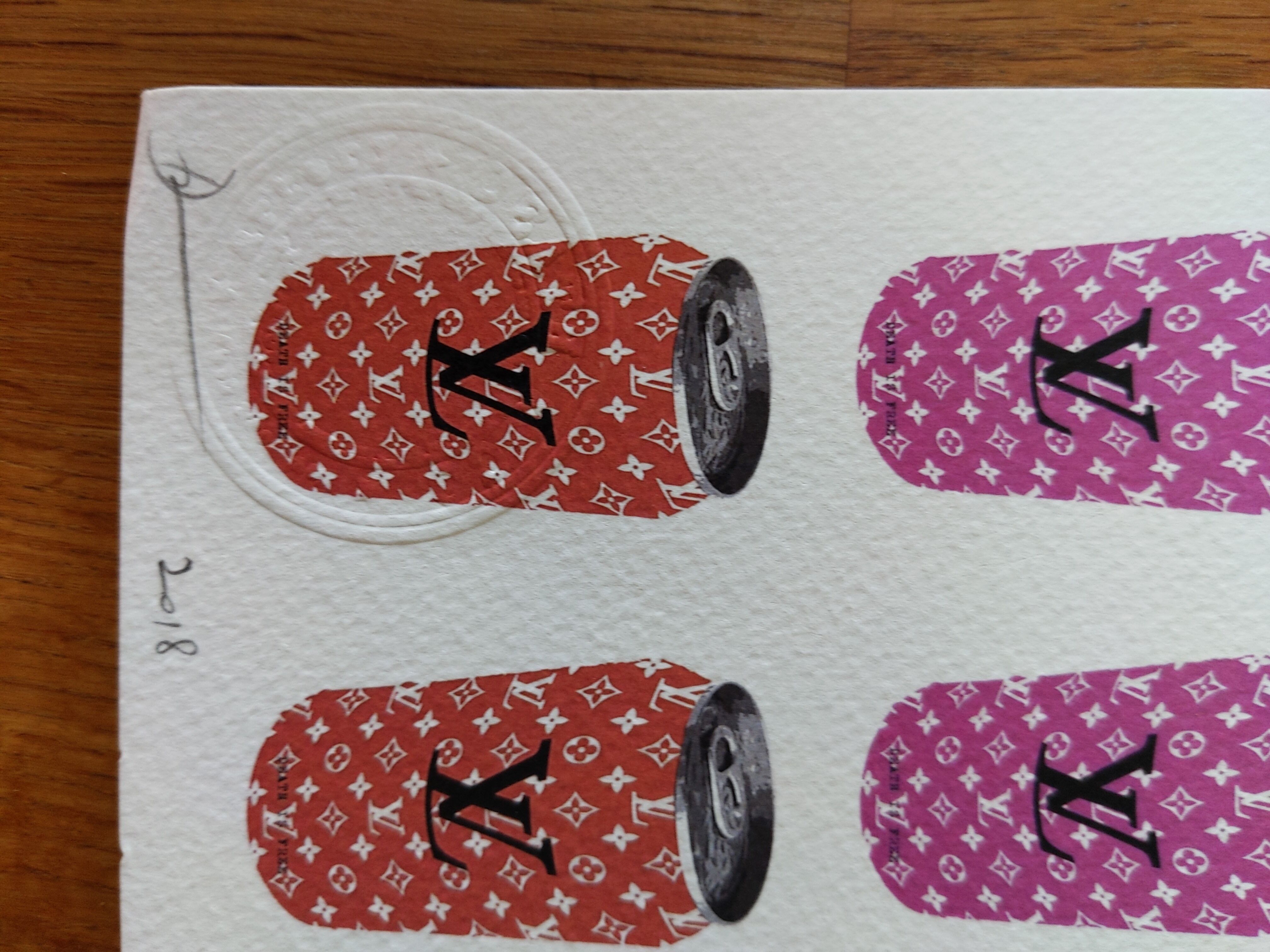 Lithograph silkscreen street art death nyc pop art louis vuitton