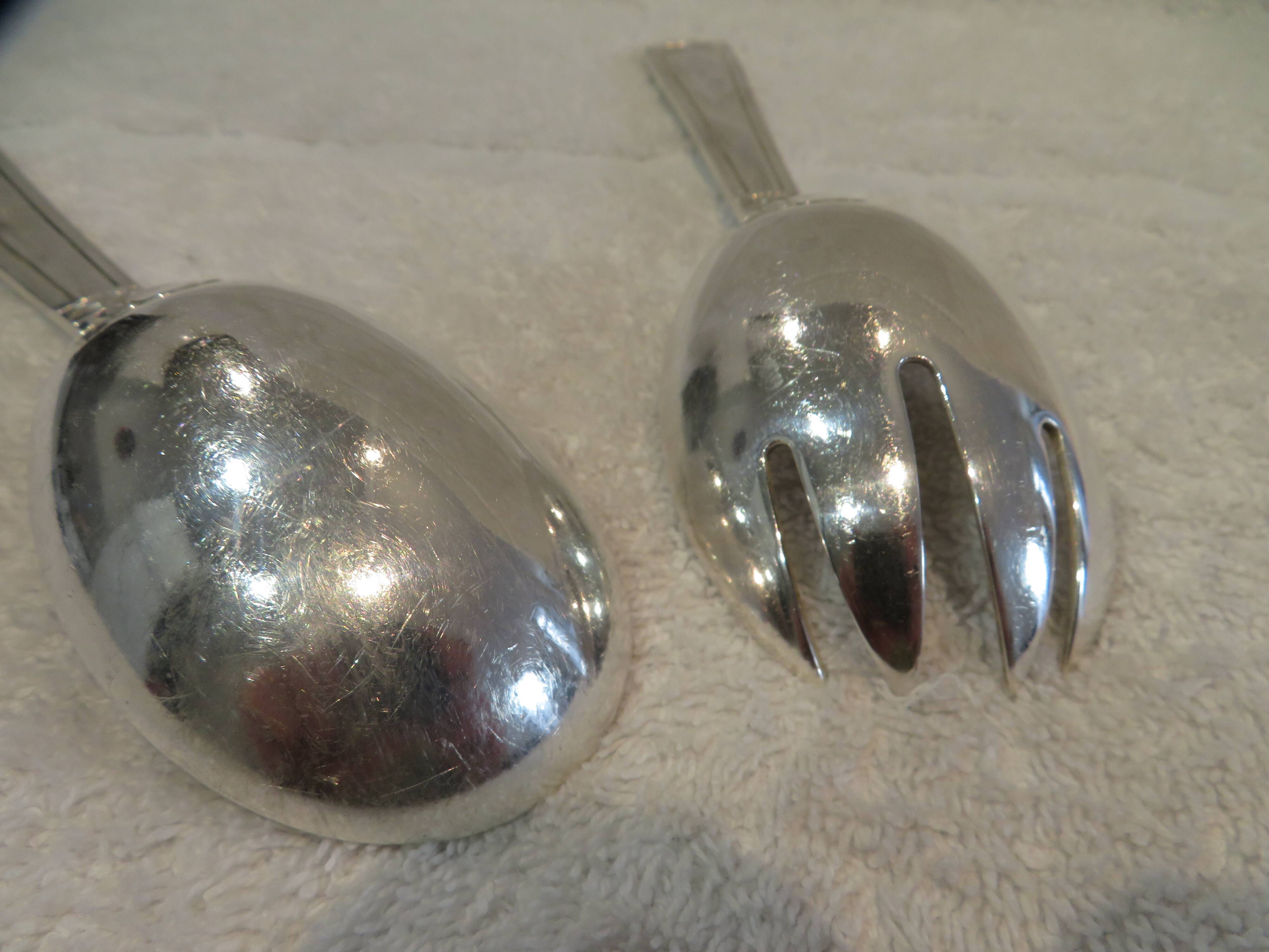 2-piece silver-plated salad set, Monaco Grand Prix model, 24.6cm