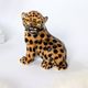 Porcelain Leopard Figurine | Ronzan Italy | 1960s