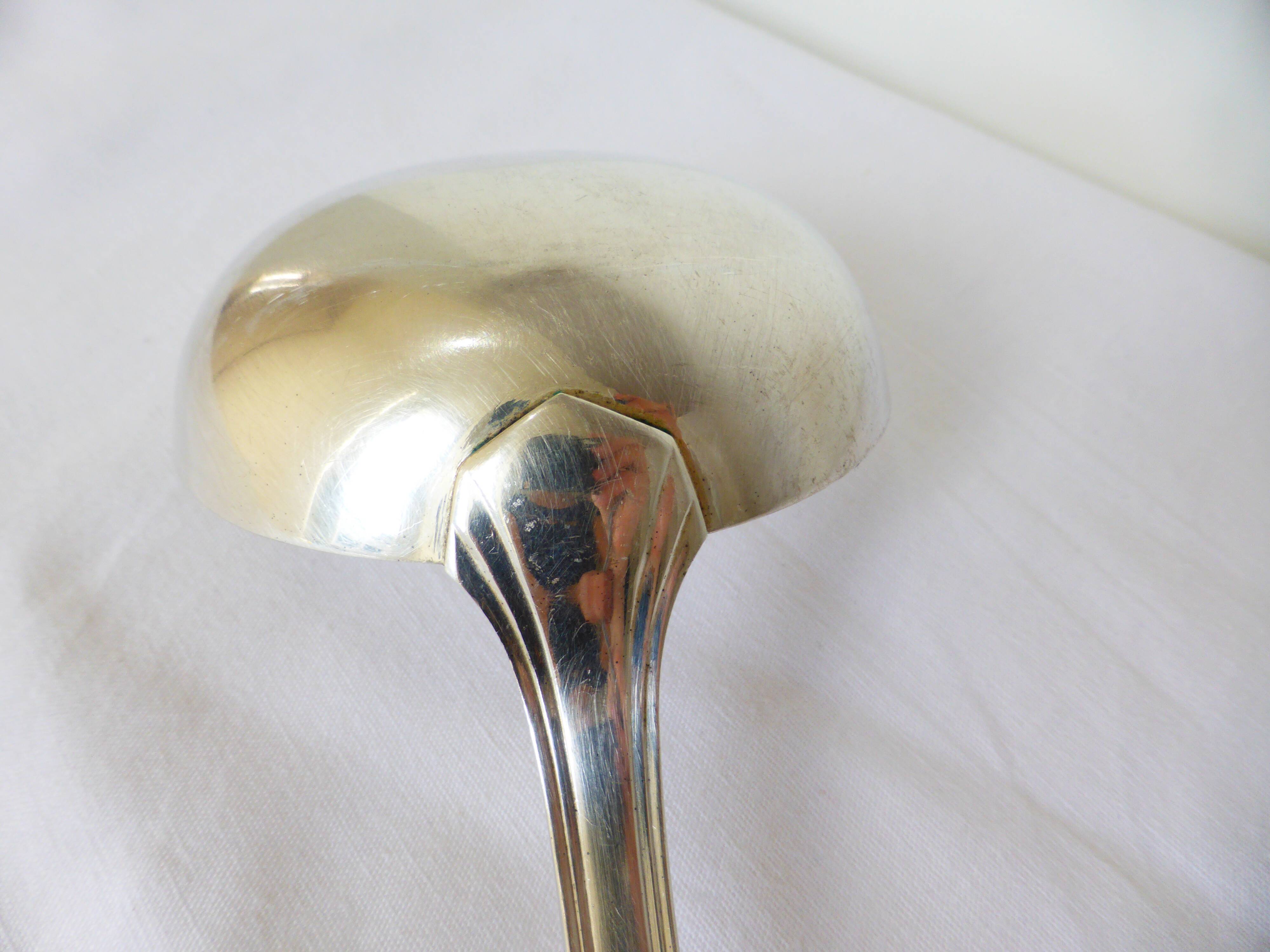 Vintage Christofle silver plated art deco ladle