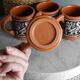 Tasses en terre cuite