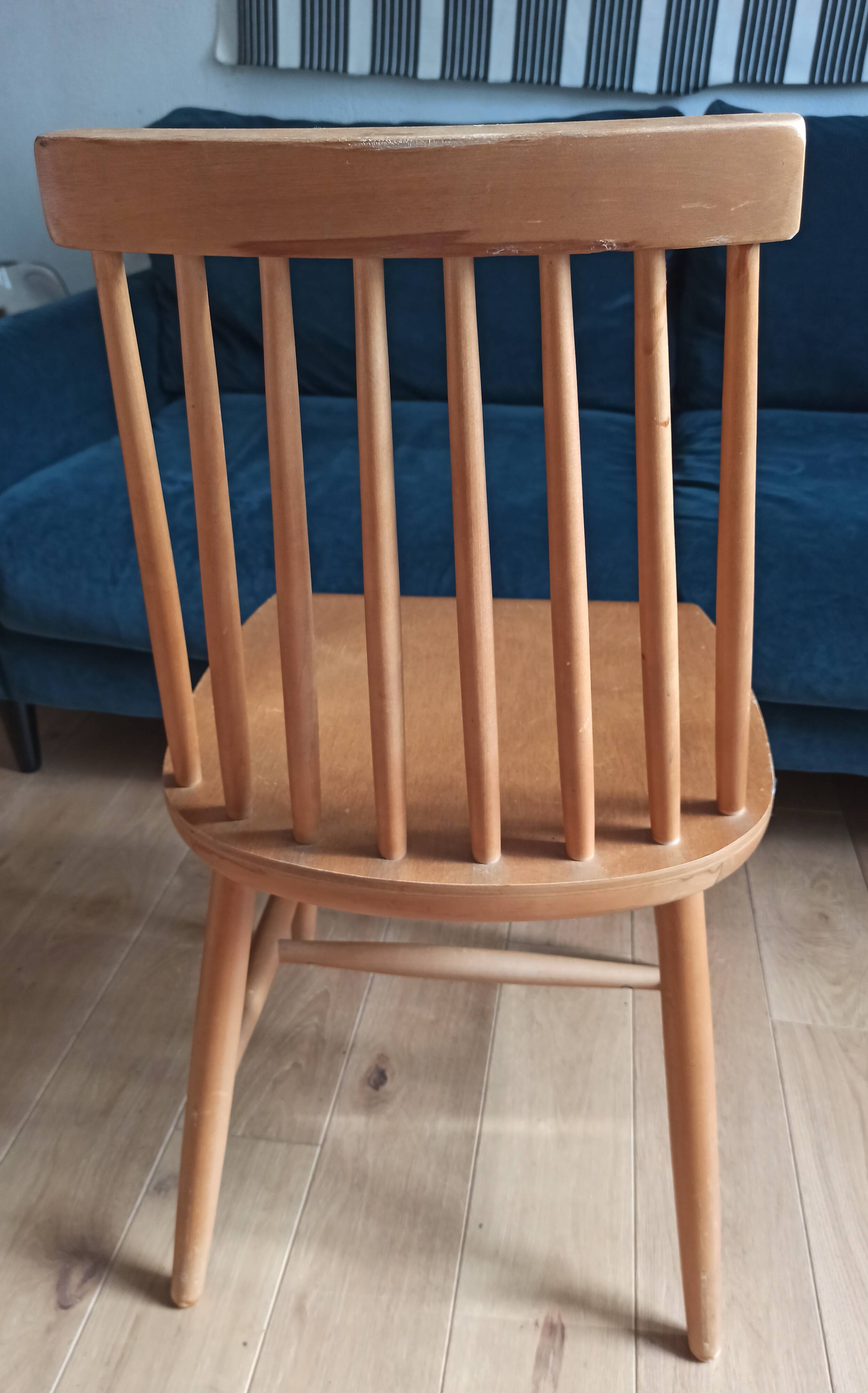 Chaises en bois vintage Ikea 1960