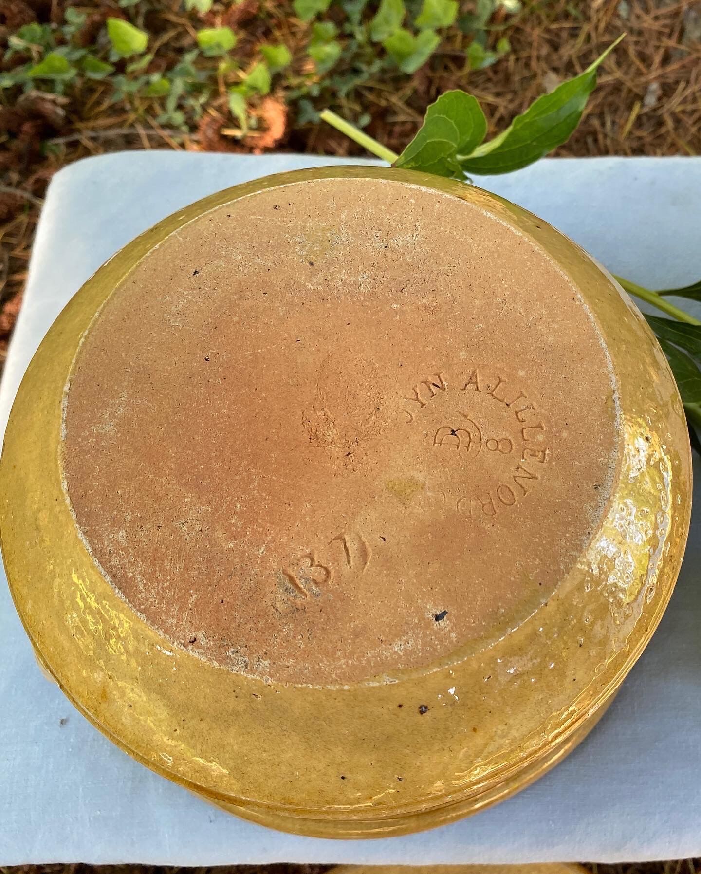 Old glazed terracotta vegetable