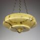 Art Deco pendant lamp in yellow glass, 1930s