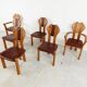 Chaises de salle à manger vintage en bois de pin - années 1970