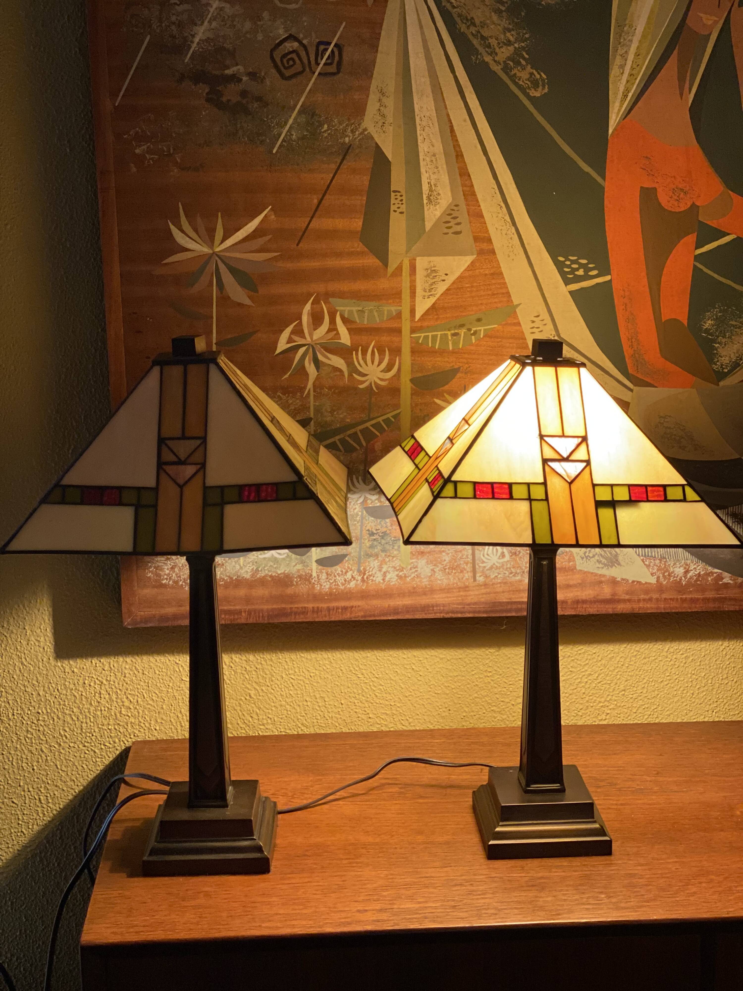 Pair of Dale Tiffany Lamps