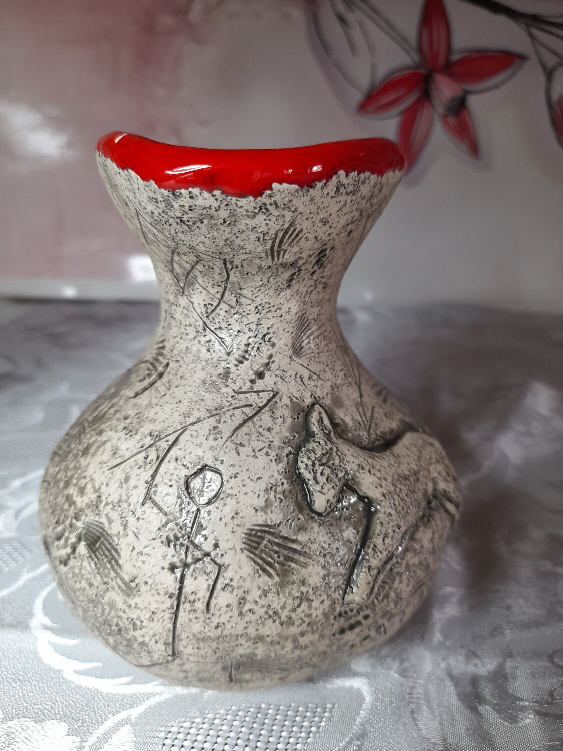 Ceramic pitcher signed Francis Triay