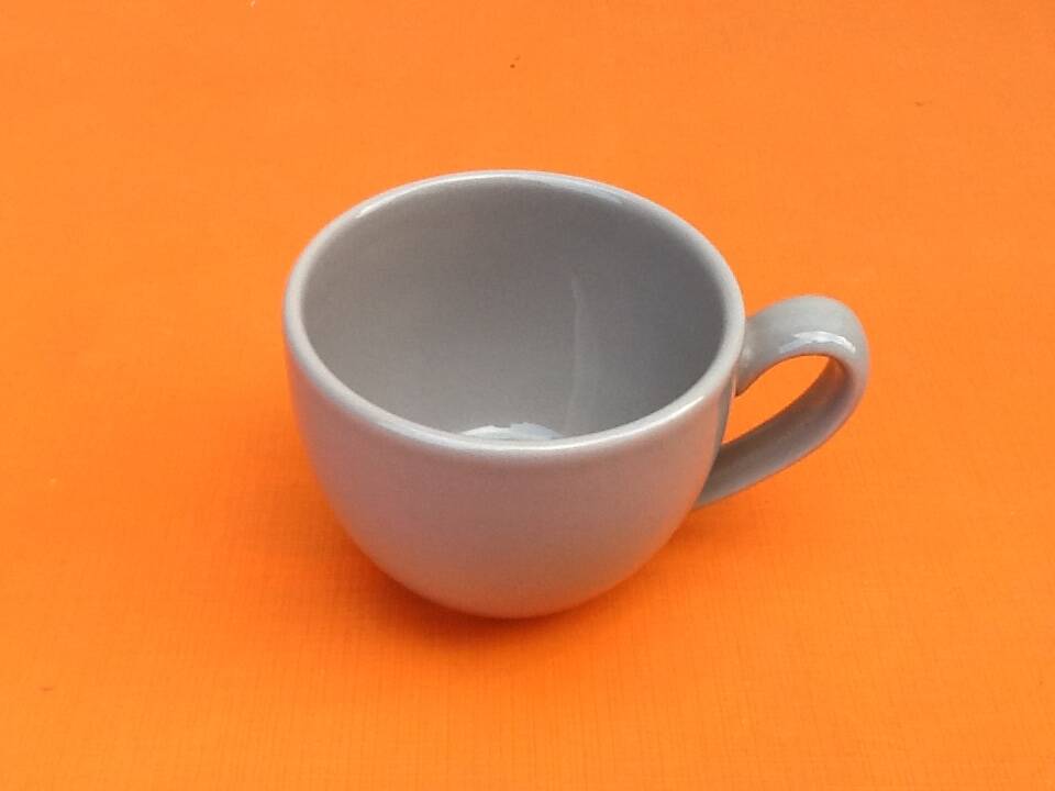 2 coffee / tea / chocolate cups / saucers glazed ceramic