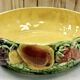 Old Sarreguemines barbotine fruit bowl salad bowl circa 1920
