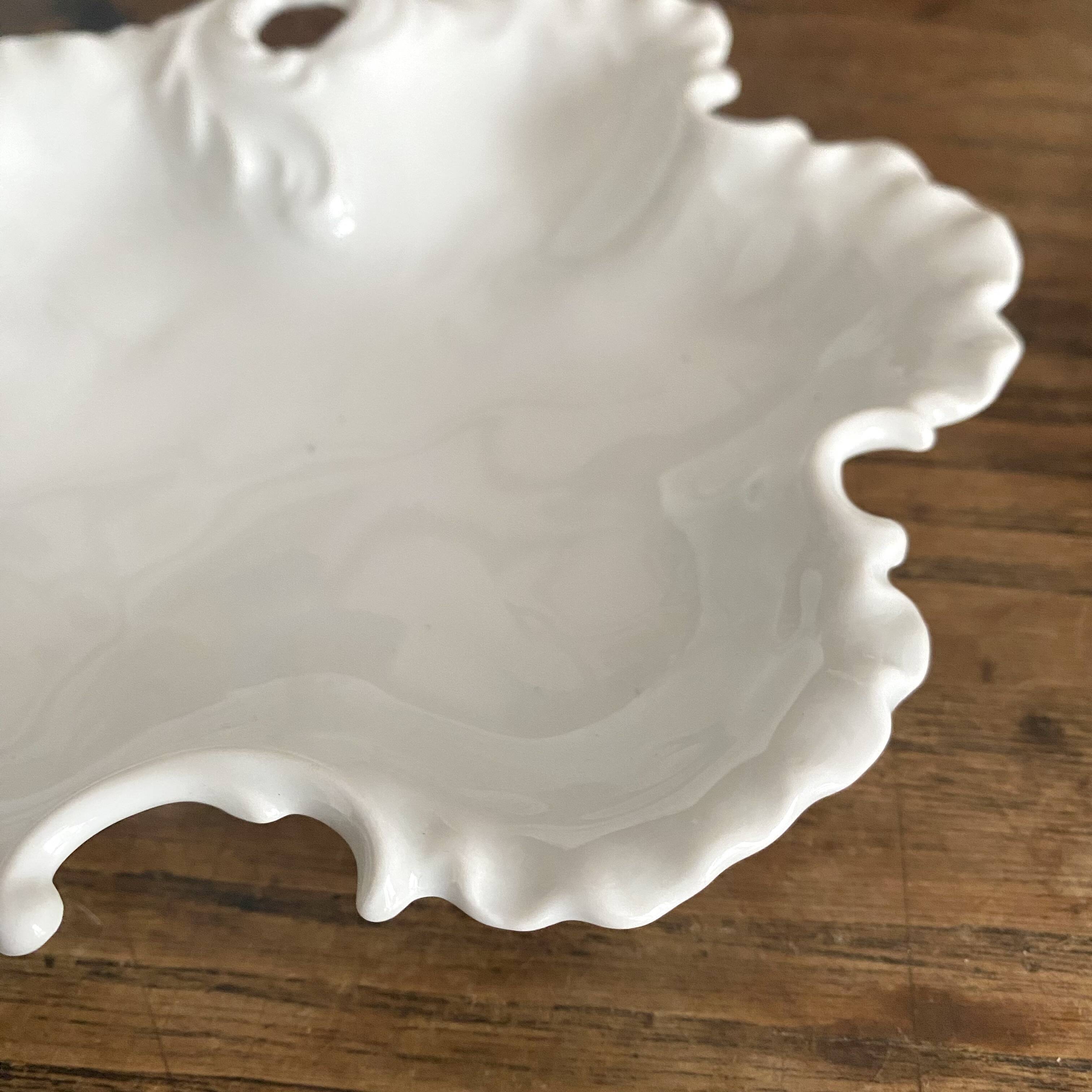 Limoges porcelain leaf dish or pocket emptier