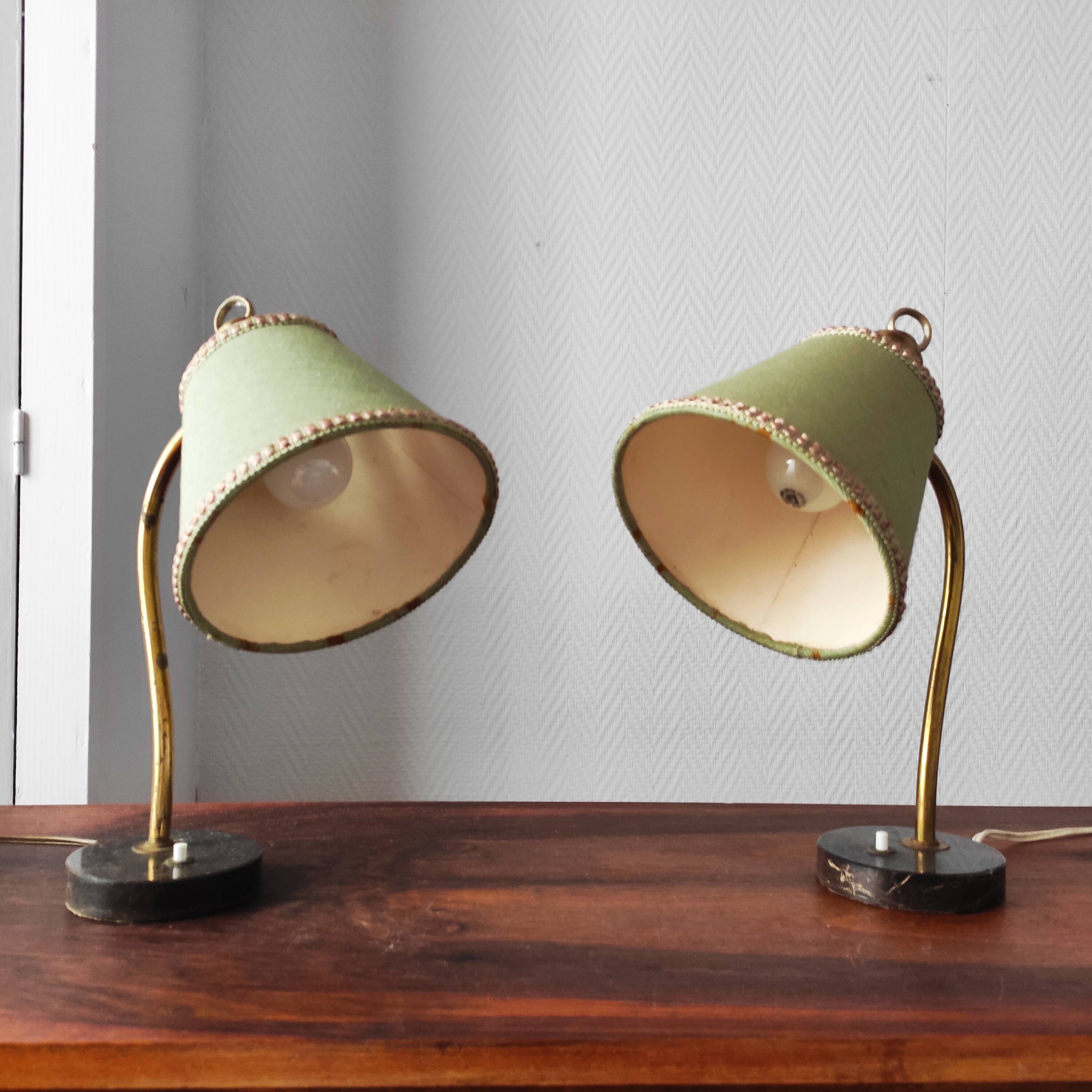 Pair of art deco lamps 1940/50