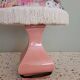 Vintage old pink table lamp
