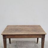 Old rustic farm table in solid oak 19th - 1m12