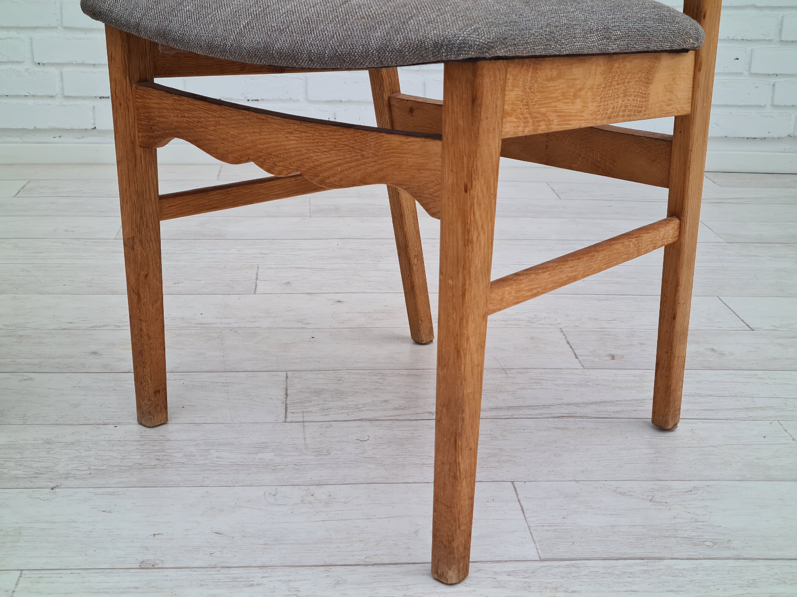 Danish design 70s, pair of dining chairs, solid oak