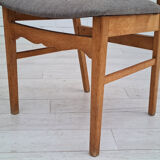 Danish design 70s, pair of dining chairs, solid oak