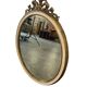 Miroir mural ovale baroque vintage à décor de noeud