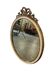 Miroir mural ovale baroque vintage à décor de noeud