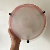 Vintage glass ceiling lamp 80s