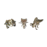 Lot de 3 bronzes anciens sculptures grenouille et cigales 19ème siècle