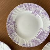 6 plates Longwy model Eglantine