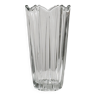 Vase en cristal grandes pétales de fleur.