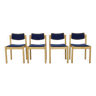 4x chaises de salle à manger empilables, années 1980