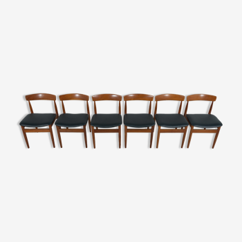 Mid-century teak dining chairs, 1960s, set of 4