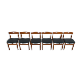 Mid-century teak dining chairs, 1960s, set of 4