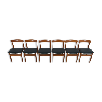 Mid-century teak dining chairs, 1960s, set of 4