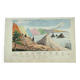 Old engraving from 1838 -Geology- Hand-colored board of the seaside
