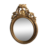 Oval mirror with pediment, 100x70 cm