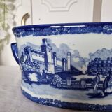 Large 20th century English glazed and enamelled earthenware planter