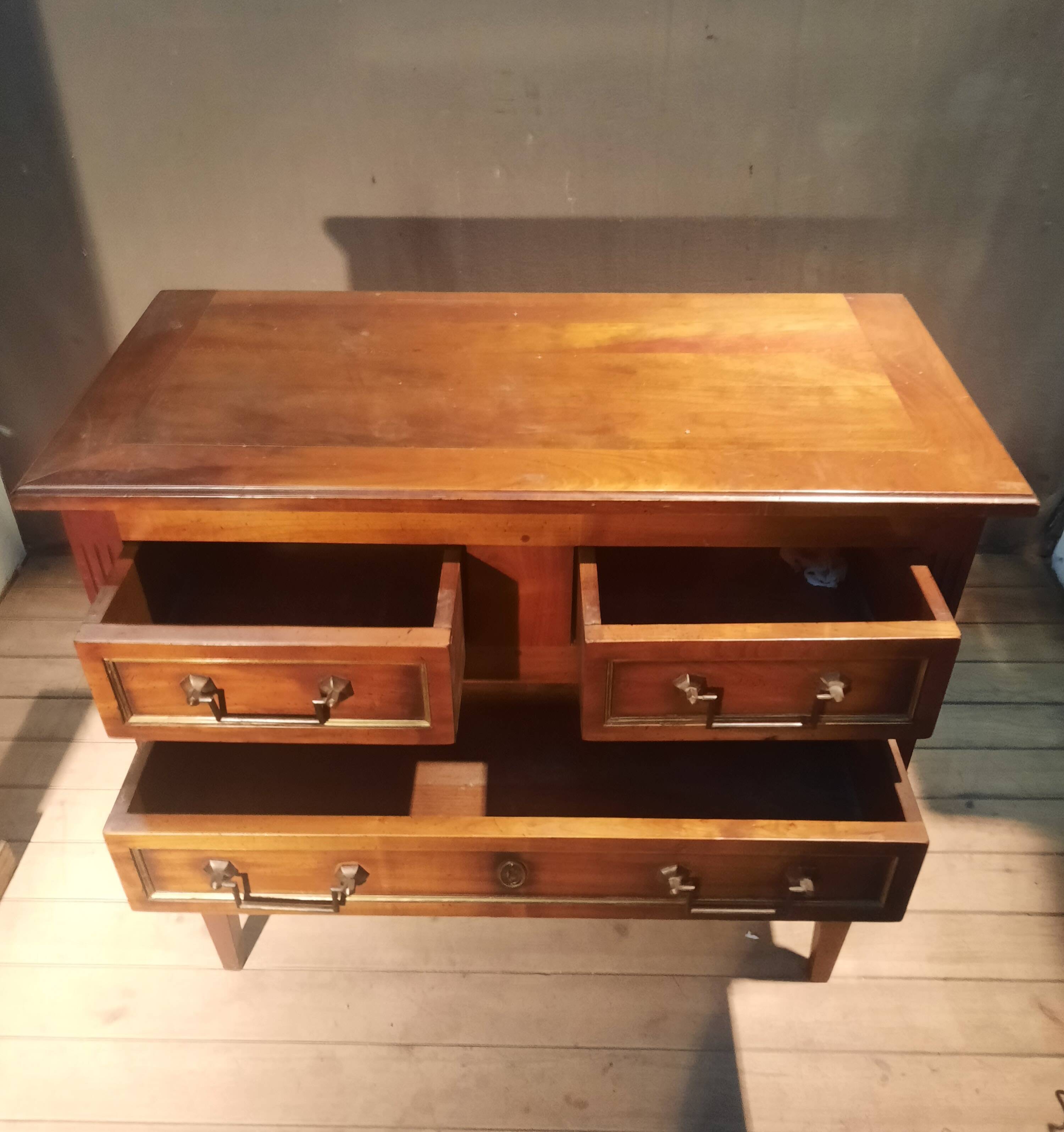 Directoire style wooden chest of drawers
