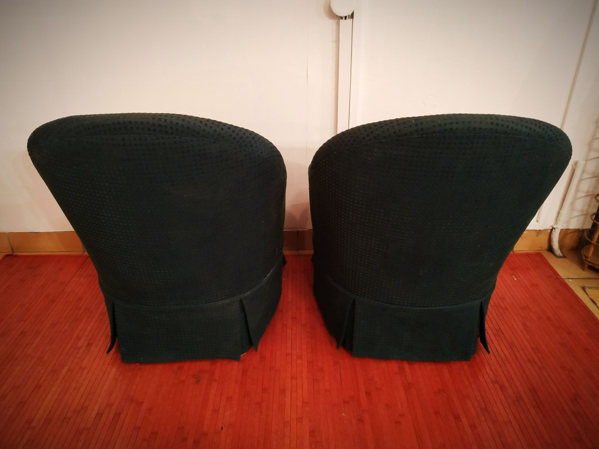Pair of toadstool armchairs