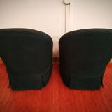 Paire de fauteuils crapaud