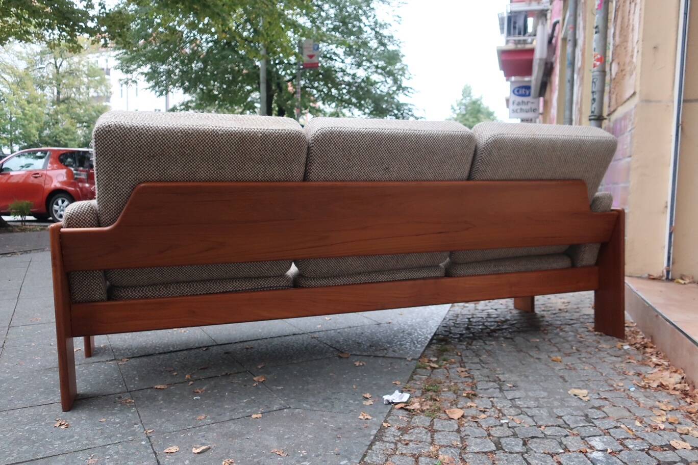 Scandinavian sofa in teak and wool À.S mobler vintage 60s Danish design