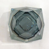 Ashtray Sommerso Murano faceted grey