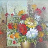 Painting painting bouquet of flowers