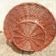Rattan bar basket , portable , vintage