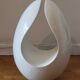 White ovo magazine holder by stamp space age vintage