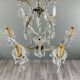Crystal and brass chandelier, early 20th century