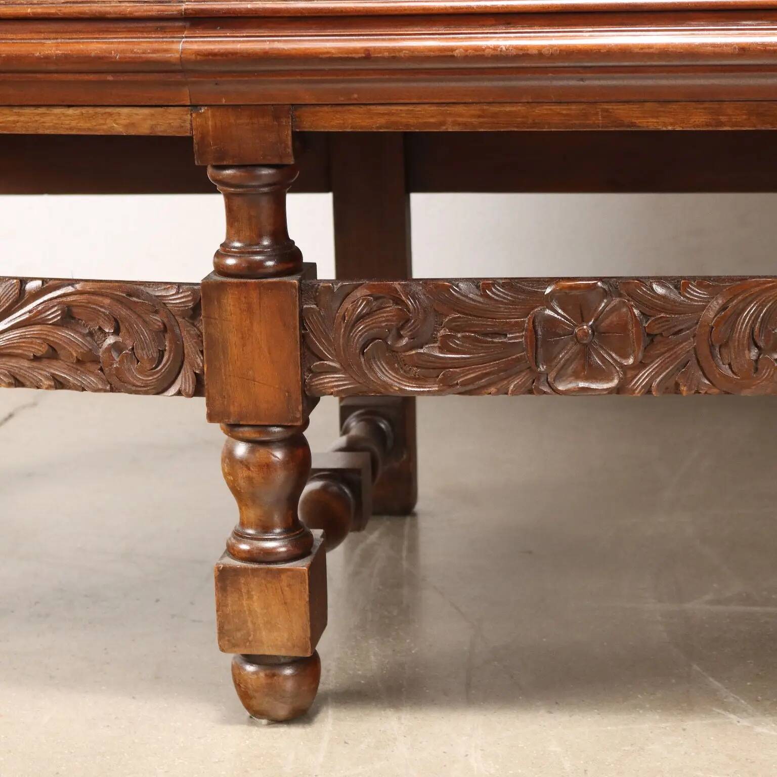 Antique double-bodied mahogany buffet, Italy, 20th century