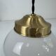 Pair of vintage opaline hanging lights 13 cm