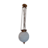 Old opaline globe pendant light