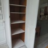 Vintage Parisian wardrobe re-enchanted in pearl gray with waxed finish.
