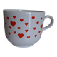 Large mug Staffordshire England hearts red and white, scent