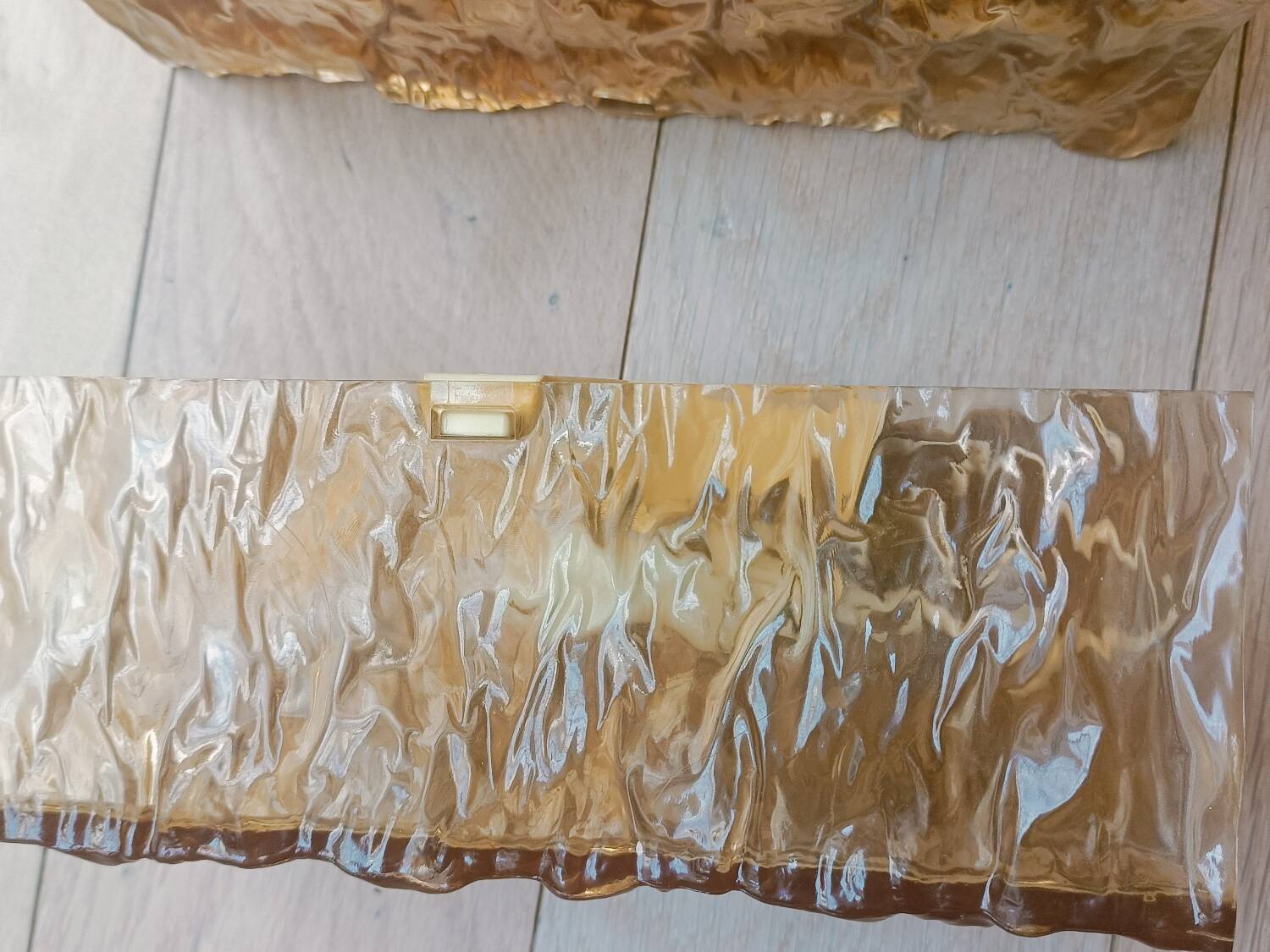 Three 1960s Perspex wall lights