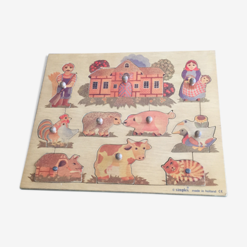 Farm-themed wooden puzzle brand simplex