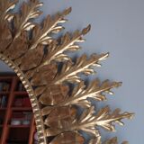 Vintage golden sun mirror