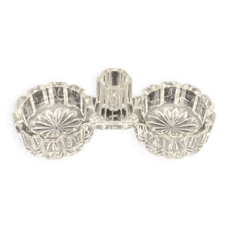 Glass salt cellar